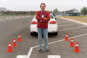 person taking driver s license exam 3