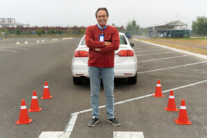 person taking driver s license exam 3